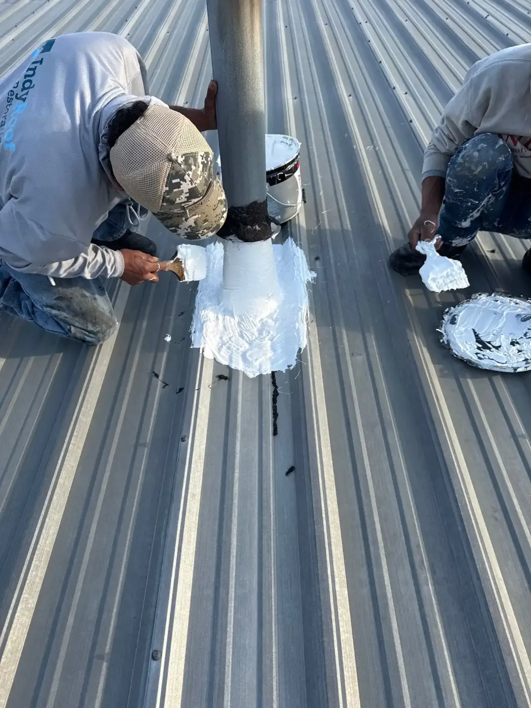 Commercial roof inspection documented in Hunting Creek